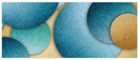 Tablou cu abstracție cercuri (120x50 cm)