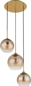Globo 15788-3H - Lustră suspendată pe cablu JAMESSA 3xE27/60W/230V alamă