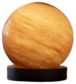 Decorațiune luminoasă maro închis cu USB ø 8 cm Sand Storm – Gingko