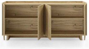Comodă în culoare naturală cu aspect de lemn de stejar 180x80x40 cm Daira – Marckeric