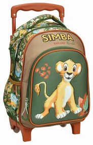Disney Regele Leu Explore rucsac pentru gradinita cu roti, geanta 30 cm