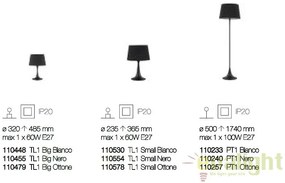 Lampadar modern LONDON PT1 NERO 110240