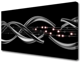 Tablou pe panza canvas Abstract Art Argintiu Negru