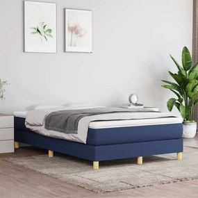 3120604 vidaXL Cadru de pat, albastru, 120 x 200 cm, material textil