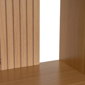 Bibliotecă de copii în culoare naturală cu aspect de lemn de stejar 63x159 cm Mid-Lines – Casa Selección