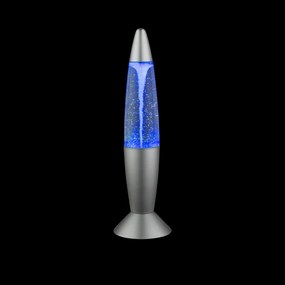 Veioza decorativa, gri argintiu din plastic cu efect de vartej in interior MAGMA 28019 GL