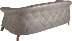 Canapea 2 locuri design LUX Chester Grey Leather