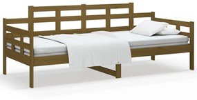 820330 vidaXL Pat de zi, maro miere, 90x200 cm, lemn masiv de pin