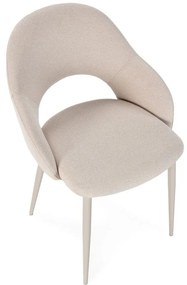 Scaune de dining bej 2 buc. tapițate Lia – Marckeric