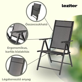 Set mobilier de grădină Tessa 4+1 negru