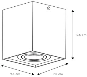 Spot Lucide 22953/01/31 TUBE 1xGU10/50W/230V alb