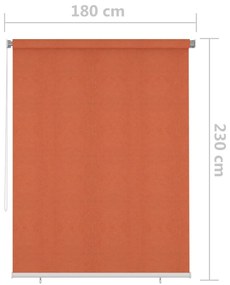 Jaluzea tip rulou de exterior, portocaliu, 180x230 cm Portocaliu, 180 x 230 cm
