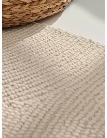 Covor în culoare naturală deschisă, țesut manual, rotund, din lână ø 120 cm Eleni Natural White – Hanse Home