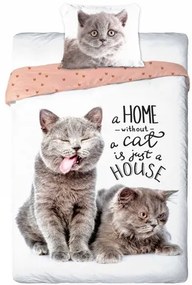 Lenjerie de pat din bumbac cu pisici