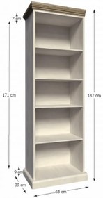 Biblioraft, pin nordic/stejar sălbatic, ROYAL RW