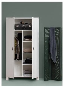 Șifonier alb din lemn de pin 111x202 cm Ties – WOOOD