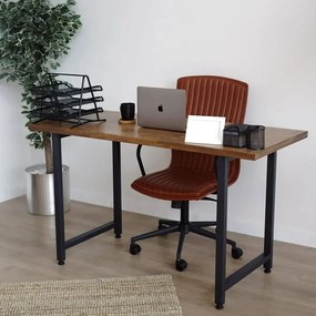 Masa bucatarie  lemn,Solid Wood, natural-negru,140x60x75 cm, 30077