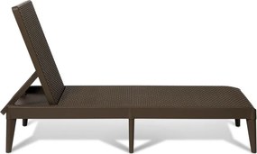 NUMANA șezlong de grădină din plastic, maro