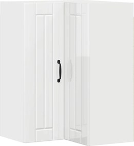 vidaXL Dulap de bucătărie Alb lucios 57 x 57 x 80 cm Lemn compozit