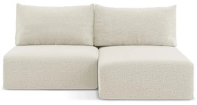 Colțar crem extensibil/cu spațiu de depozitare (cu colț pe partea dreaptă) Kalena – Makamii