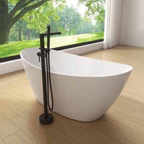 Cada baie freestanding ovala, compozit, 158 x 77 cm, Foglia Bella