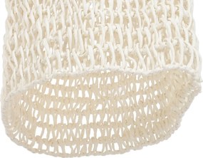 Lustră suspendată din fibre naturale împletite, natur, 80 x 40 cm, „Conches”