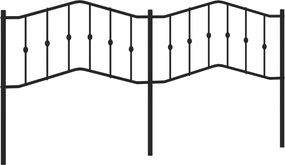 vidaXL Tăblie de pat de schimb metalică, negru, 200 cm