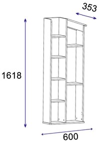 Cameră de studenți Nilili 9 (pin atlantic + antracit) . 1096154