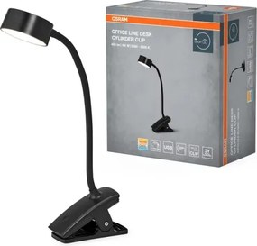 Osram - Lampă de birou LED reglabilă cu clemă OFFICE LINE LED/4,8W/230V neagră