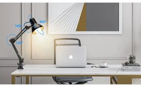 Lampă de masă 2 în 1 Aigostar 1xE27/40W/230V negru