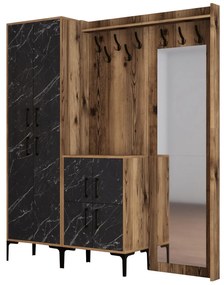 Mobilier hol Betina ABC (Nuc + Negru). 1089019