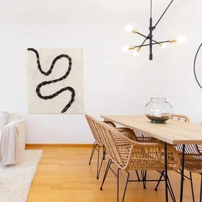 Lampă suspendată industrială neagră și aurie 78 cm 6 lumini - Sydney