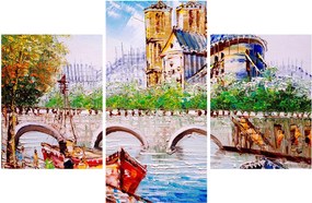 Tablou - Pictură în ulei a orașului (90x60 cm)