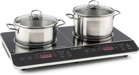 Klarstein VariCook plita dubla, subțire cu inducție 3500 W temporizator 240 ° C Touch