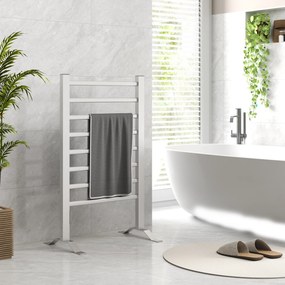 HOMCOM Uscător Electric de Prosoape pentru Perete sau Podea cu Timer și 8 Bare 53x35x90 cm Negru | Aosom Romania