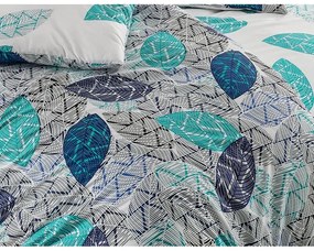 BedTex Lenjerie de pat din bumbac Linna turcoaz,140 x 200 cm, 70 x 90 cm