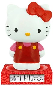 Hello Kitty Red Lampa de noapte 3D și ceas deșteptător