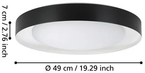 Plafonieră LED dimabilă LAURITO LED/24W/230V 3000-6500K Eglo 99783 + telecomandă