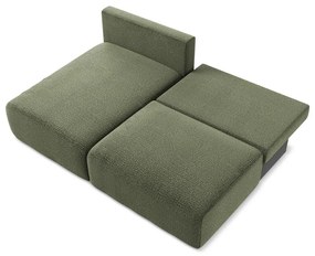 Colțar verde extensibil/cu spațiu de depozitare (cu colț pe partea stângă) Kalena – Makamii