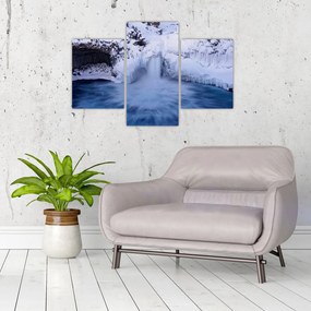 Tablou cu cascadele iarna (90x60 cm)
