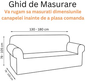 Husa elastica din catifea, canapea 2 locuri, cu brate, alb murdar, HCCJ2-10