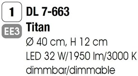 Lustra aplicata LED dimabila design modern circular Float 40cm