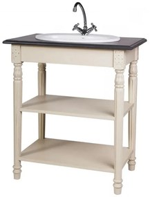 Dulap pentru lavoar, bej, din lemn masiv de pin, Country Chic