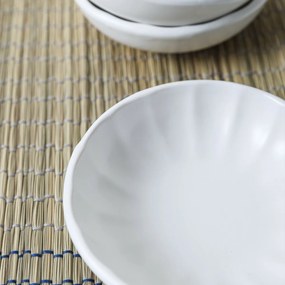 Set de 6 boluri din ceramică Laguna 12 cm, alb