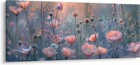 Tablou - Flori în culori pastelate (120x50 cm)