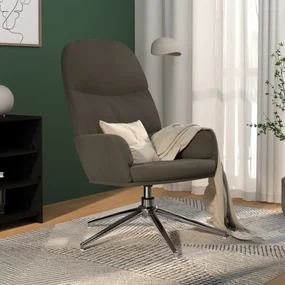 341028 vidaXL Scaun de relaxare, gri închis, piele întoarsă ecologică