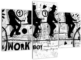 Tablou - Munca în echipă, ciclism (90x60 cm)