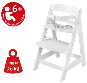 Scaun de masă pentru bebe alb Grow-Along – Roba