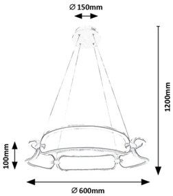 Lustra LED suspendata design modern Fringilla