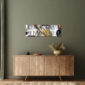 Tablou abstracției (cu ceas) (90x30 cm)